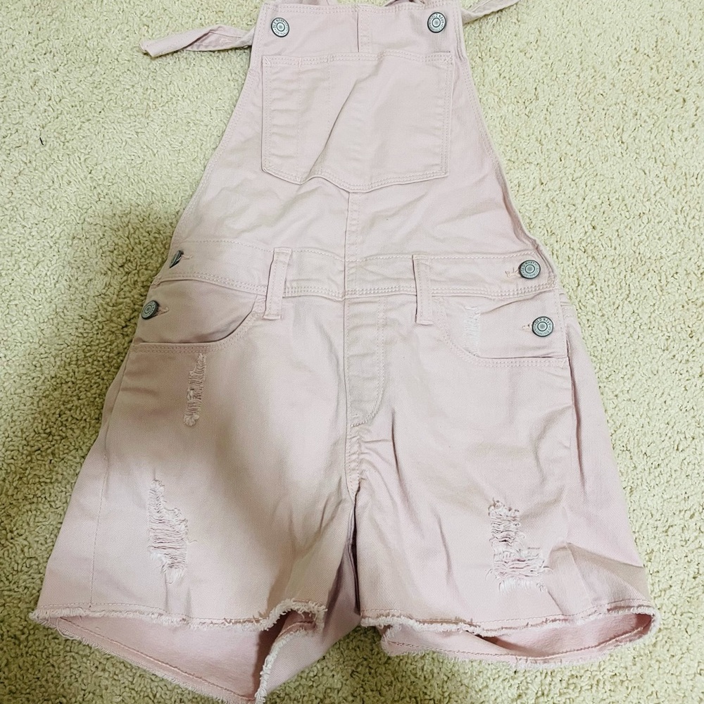 Girls pink overalls